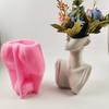 3D Форма для Цветочного Горшка из Смолы, Гипса, Цемента, Бетона Креативные Абстрактные Формы Человеческого Тела Силиконовая Форма DIY Форма для Заливки
