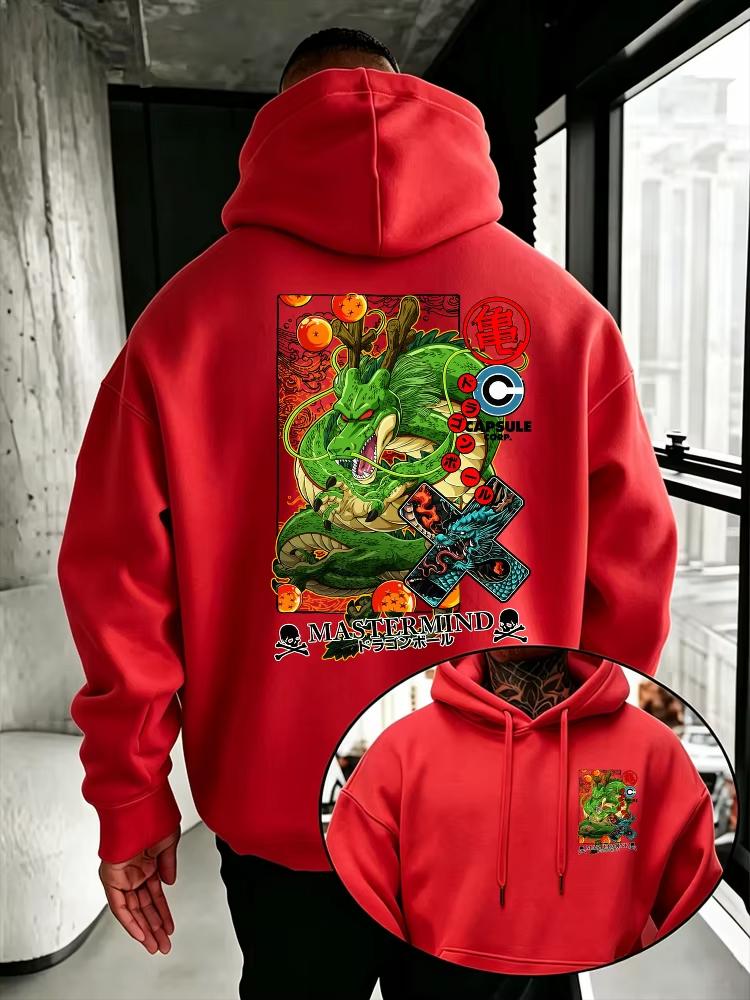 Dragon Ball Men's Anime Themed Hoodie Warm Loose Casual Sweatshirt Suitable For Autumn And Winter Women And Men Hoodies