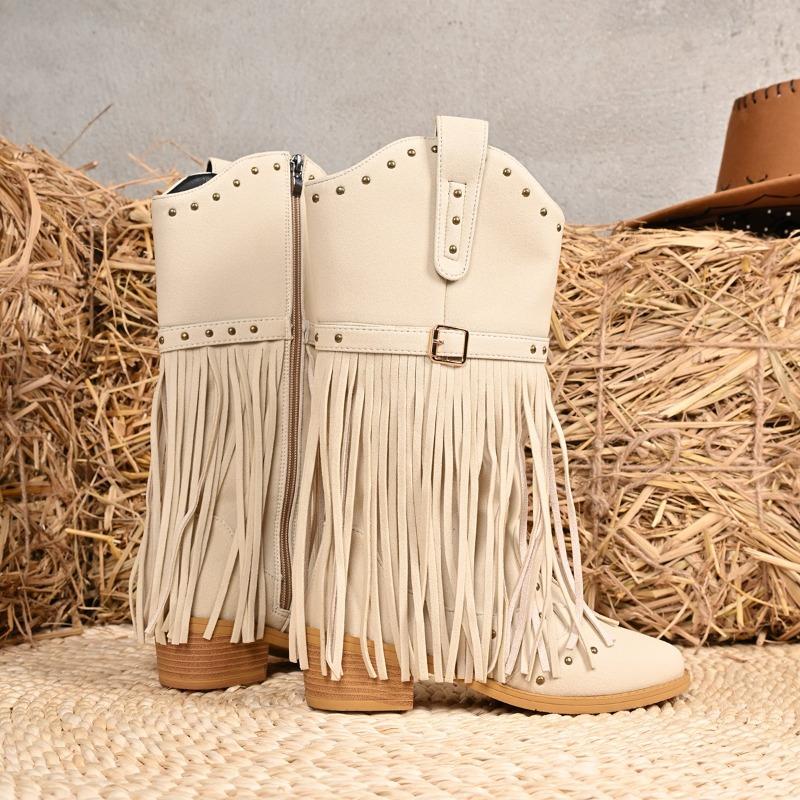 Модные полусапоги на каблуке-рюмочке с кисточками, женские ботинки больших размеров