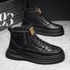 2024 зимние высокие бархатные ботинки Мартин для мужчин, новые трендовые невонючие ботинки, осенне-зимние британские рабочие ботинки
