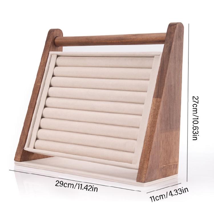 Многофункциональная деревянная подставка для украшений, подставка для браслетов, подходит для демонстрации и хранения колец, серег и браслетов.