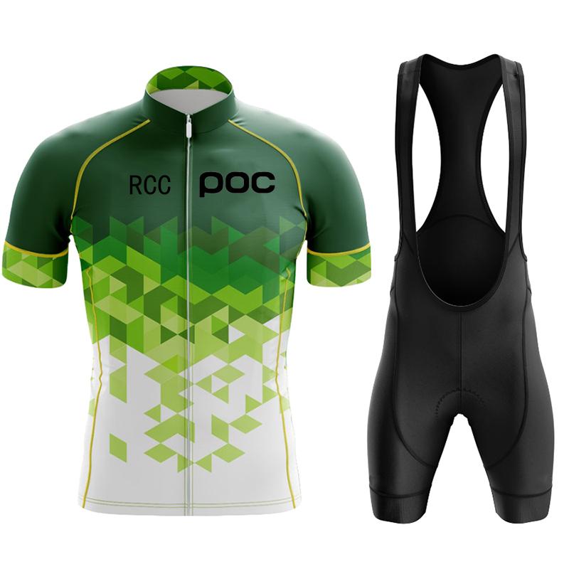 Rcc Poc Heren Fietsshirt Set Zomer Fietskleding Mtb Bike Kleding Uniform Maillot Ropa Ciclismo Fietspak 2024