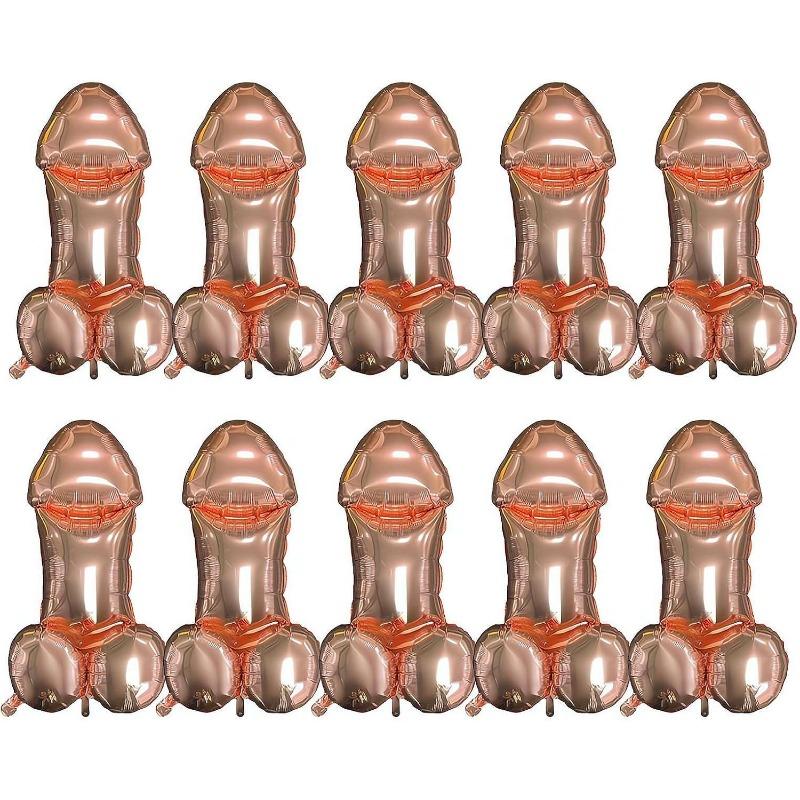 Bachelorette Party Balloon Set,10Pack Unique Bridal Shower Decor,Inflatable Bachelorette Party Games Toy,Funny Gag Gifts for Engagement