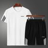 Men's Quick-Dry Summer Sports Set: Breathable Short Sleeve T-Shirt & Five-Point Shorts for Running
