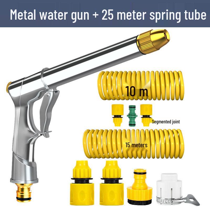 High-Pressure Car Wash Water Gun with Soft Hose and Spray Nozzle