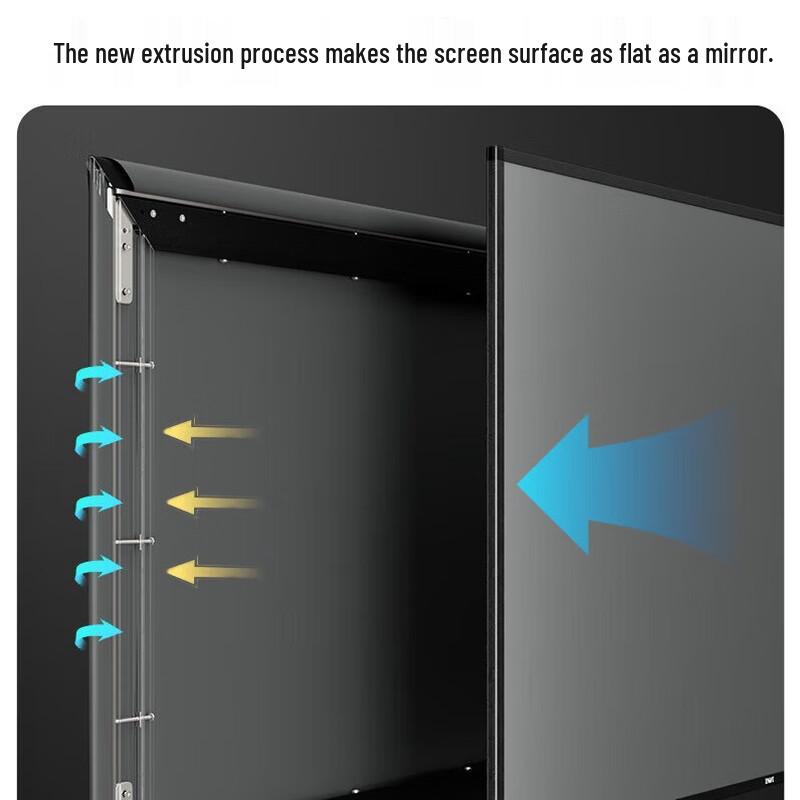 IN&VI DHZ 72-inch 16:9 Metal Anti-light Fixed Frame Projector Screen