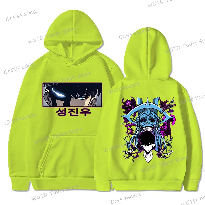 Anime Solo Leveling Sung Jinwoo Men's Hoodies Clothing Unisex Harajuku Streetwear High Quality Anime Solo Leveling Sweatshirts