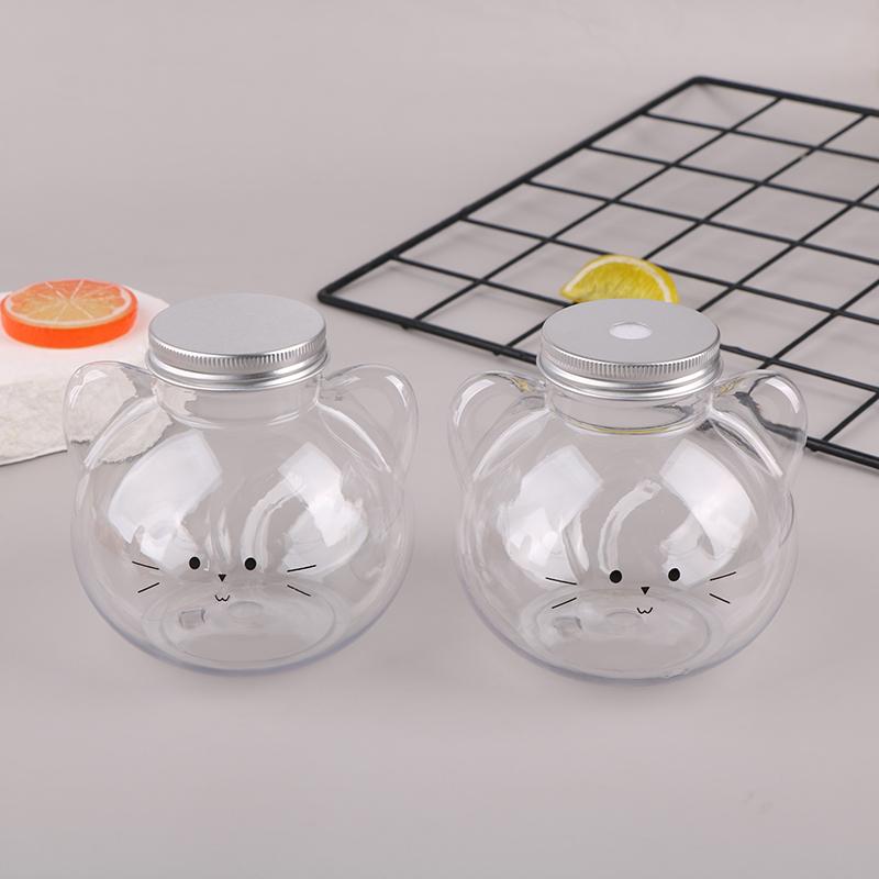 Kawaii бутылки для воды для кошек для молока, чая, кофе, сока, портативная чашка для питья, домашняя прозрачная бутылка для приготовления сока, бутылка для напитков, не содержащая BPA