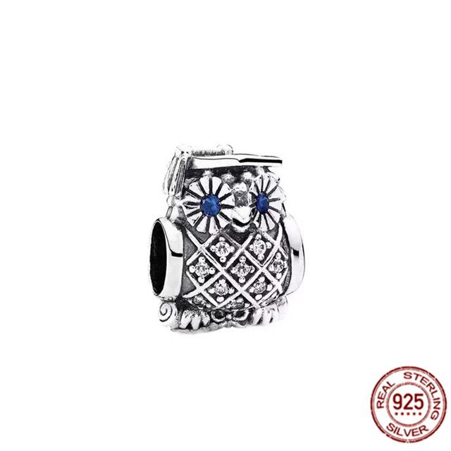 Очаровательная бусина подходит для оригинального браслета/серьг/ожерелья из стерлингового серебра 925 пробы, ювелирное украшение в виде гриба Нини, кролика, мудрой совы, лисы