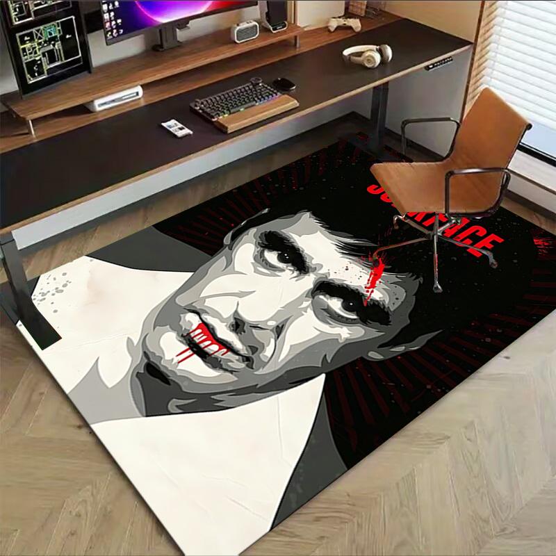 Scarface Al Pacino'S Iconic Role Carpet For Playroom Bedroom Living Room Sofa Home Decorkids Game Area Rug Nonslip Floor Mat
