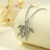 Полая necklaces Черепаха Морская Удача Долголетие Черепаха Кулон Ожерелье Сверкающий Стразы Ожерелье Украшение Подарок Ей Жене Подруге
