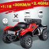 1:18 Remote Control Car High Speed RC Electric Truck Off-Road Vehicle 50 KM/H Red/Grey