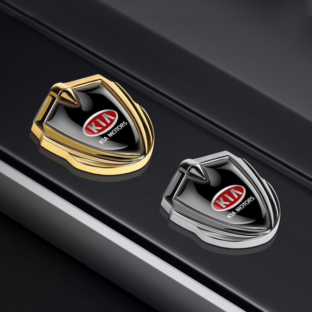 WJSM2 1Pc Car Style Body Trunk Decoration Sticker 3D Metal Emblem Decal For Kia Sportage Rio Soul Ceed Optima Picanto Sorento Cerato