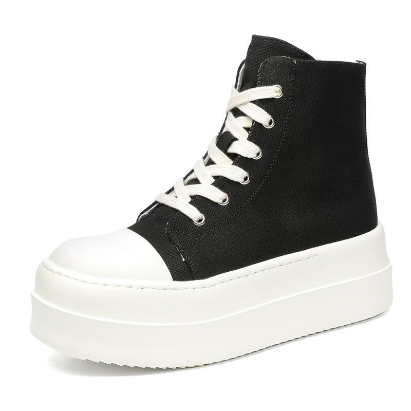 Американские парусиновые туфли на платформе, мужские, нишевые, спортивные, для улицы, пара, большие туфли для увеличения роста, туфли дерби для женщин 18457-J