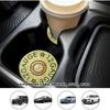 2 PCS Car Cupholder Coaster, Cool 12 Gauge Shaped Absorbent Cup Holder ert Coaster with Finger Notch, Anti Slip Vehicle Drink Mat Vintage Cup Holder