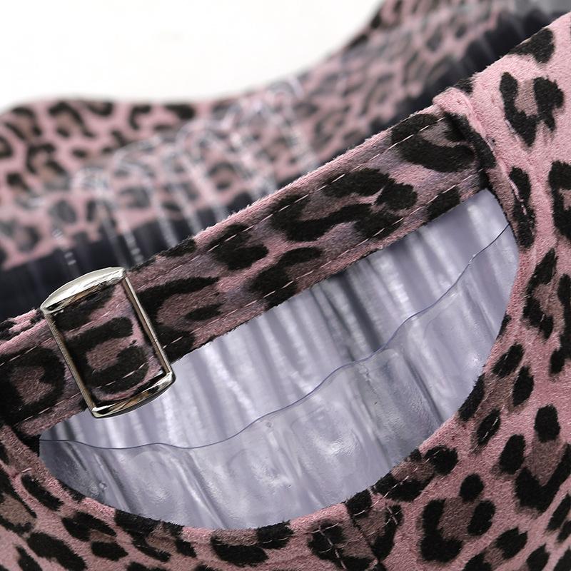 Women S Suede Baseball Cap Leopard Print Casual Outdoor Sun Hat
