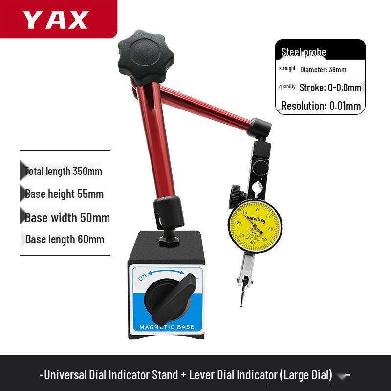 Small High-Precision Magnetic Base Dial Indicator Set 0-10