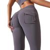 High Waist Cargo Pocket Butt Lift Yoga Pants - Fashion Nude Feel, Elastic Tummy Control, Quick-Dry Leggings