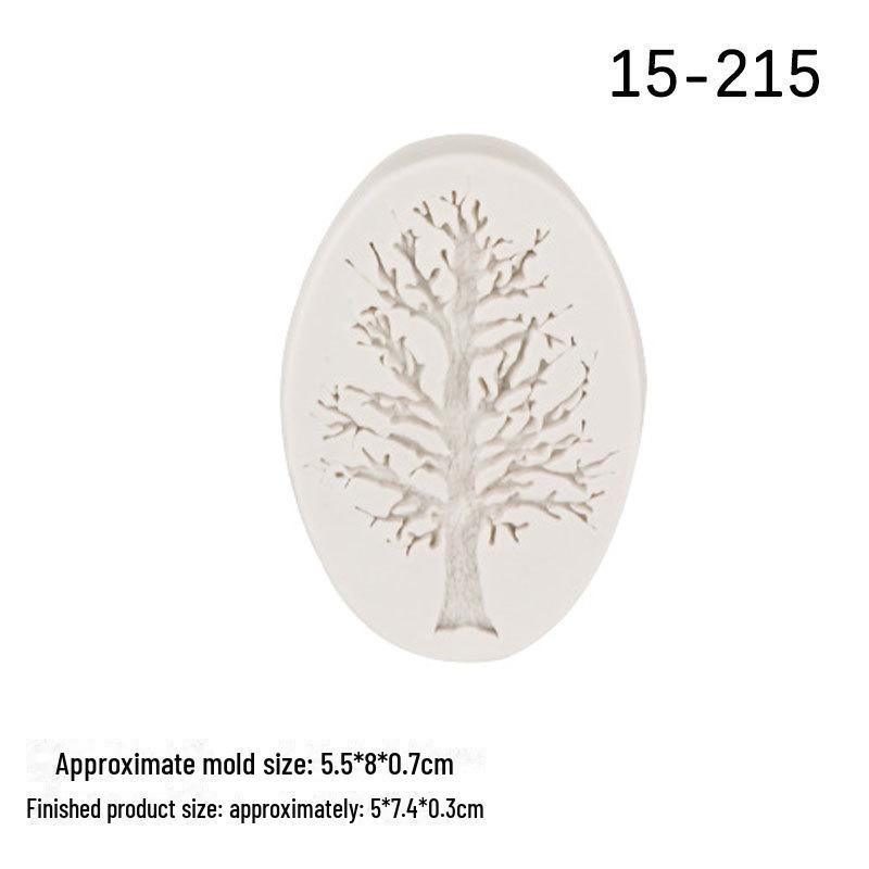 Large & Small Leaf Shaped Christmas Tree Fondant and Chocolate Mold