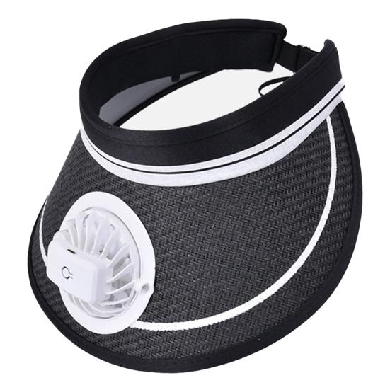 Солнцезащитная шляпа с охлаждающим вентилятором и регулируемыми ремешками, перезаряжаемая от USB батарея, широкие поля для защиты от УФ-лучей, пляжная шляпа