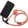 Phone Case - BOOLING - for Samsung Galaxy S24 Plus - Shockproof Silicone - Removable Orange Lanyard - Black