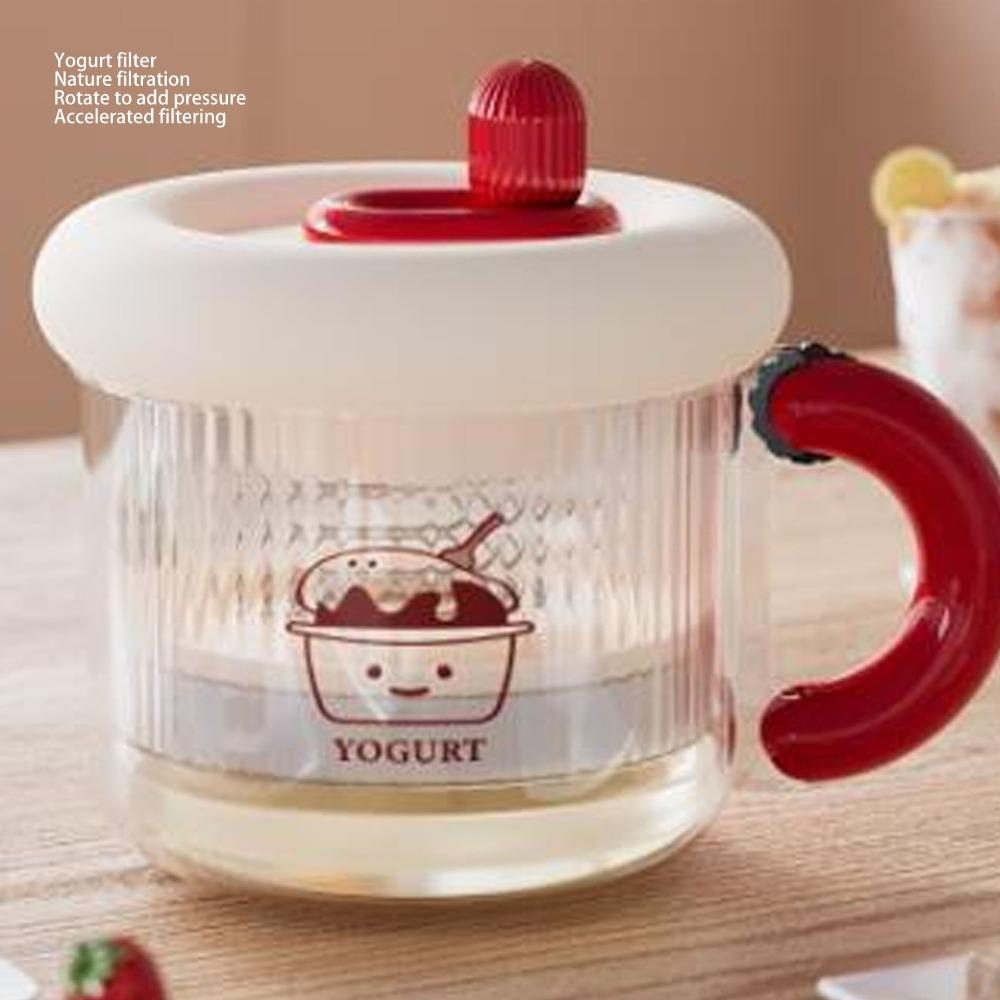 Red Blue Yogurt Strainer ABS PC 304 Stainless Steel Dry Yogurt Press  Yogurt Making