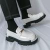 Мужская обувь большого размера модная шнуровка кожаная обувь белая повседневная студенческая обувь для скейтборда внешнеторговые лоферы на платформе для увеличения роста мужчины 2025