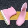 WTEMPO Women's Fashion Short Tube Rainshoes Kitchen Outdoor Anti Slip Flat Heel Thick Sole Waterproof Rubber Shoes Dropshipping Wholesale