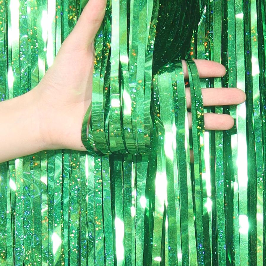 Лазерный фон с бахромой и мишура для украшения вечеринки или мероприятия