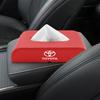 1pcs Car Tissue Box Holder Armrest Box Storage Case Emblem for Toyota TRD Corolla Camry Rav4 Yaris Hilux Prius Auris Car Accessories