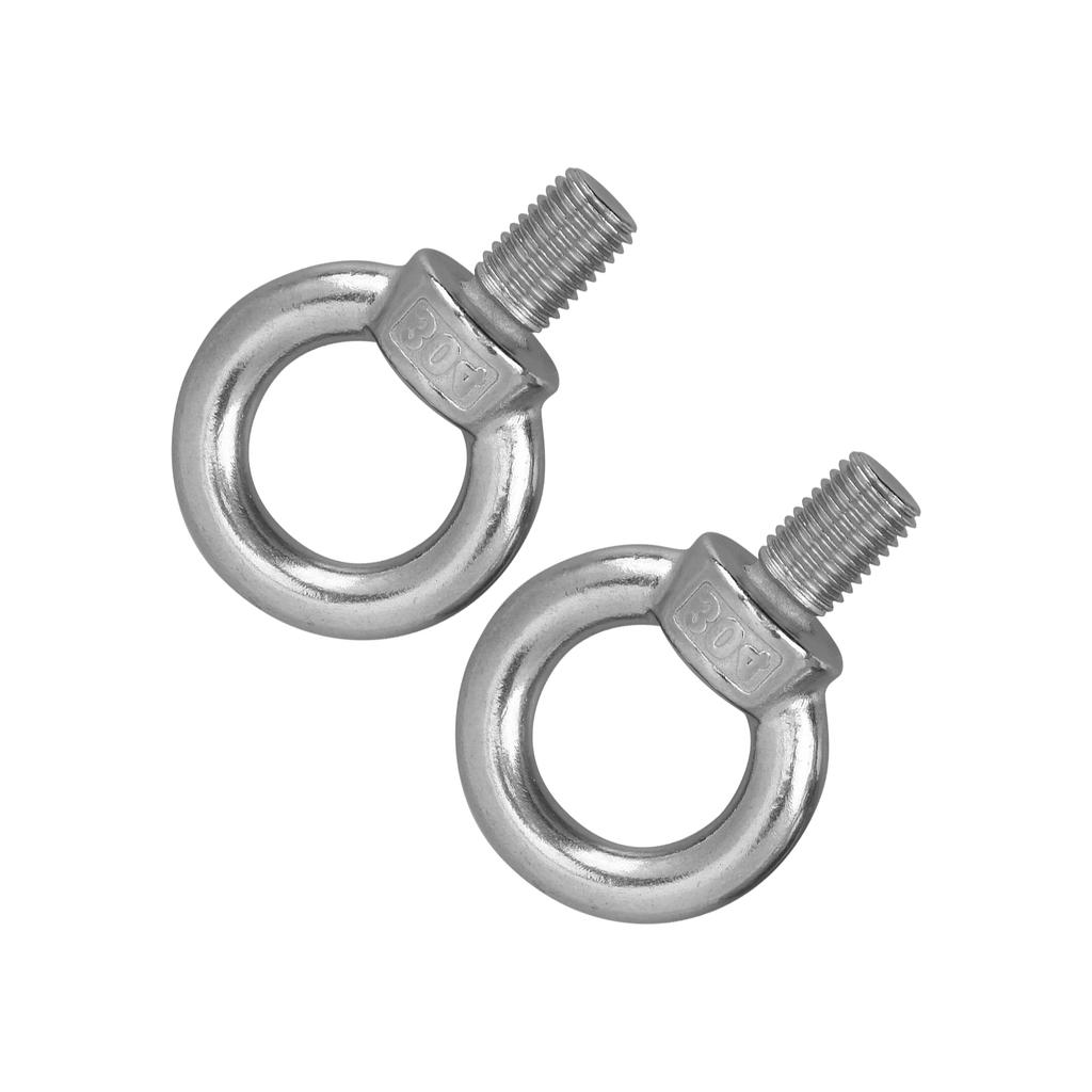 2Pcs Stainless Steel Lifting Ring Eye Bolt Heavy Duty Marine Grade Ring Screw BoltsM16