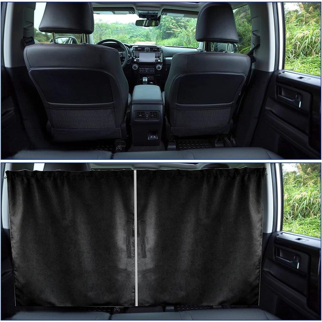 Car Divider Curtain Sun Protection Car Curtain Travel Privacy Removable Front and Rear Car Interior Divider Curtain Sun Visor Heat Protection