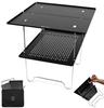 ZEN Camps Air-2 Table, Outdoor Table for Solo Camping, Compact, Foldable, Aluminum, Ultra-Lightweight, 566g (Black)