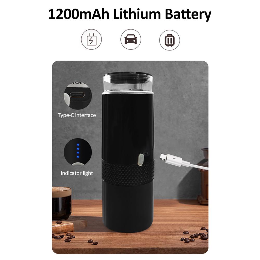 Portable Coffee Maker, 170mL Wireless Electric Espresso Machine Mini Rechargeable Capsule Coffee