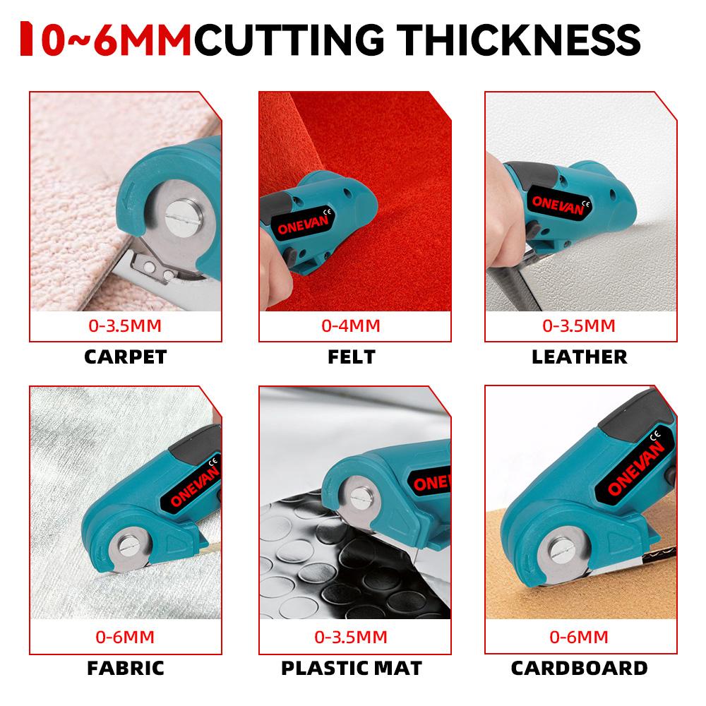 ONEVAN 800 Вт Аккумуляторные Электрические Ножницы Резак для Ткани Металла Ковровых Покрытий Инструменты для Резки Алюминиевый Сплав Нержавеющая Сталь Резак Для Аккумулятора Makita