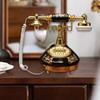 Corded Retro Phone Tabletop Ornament European Style Landline Classic Desk