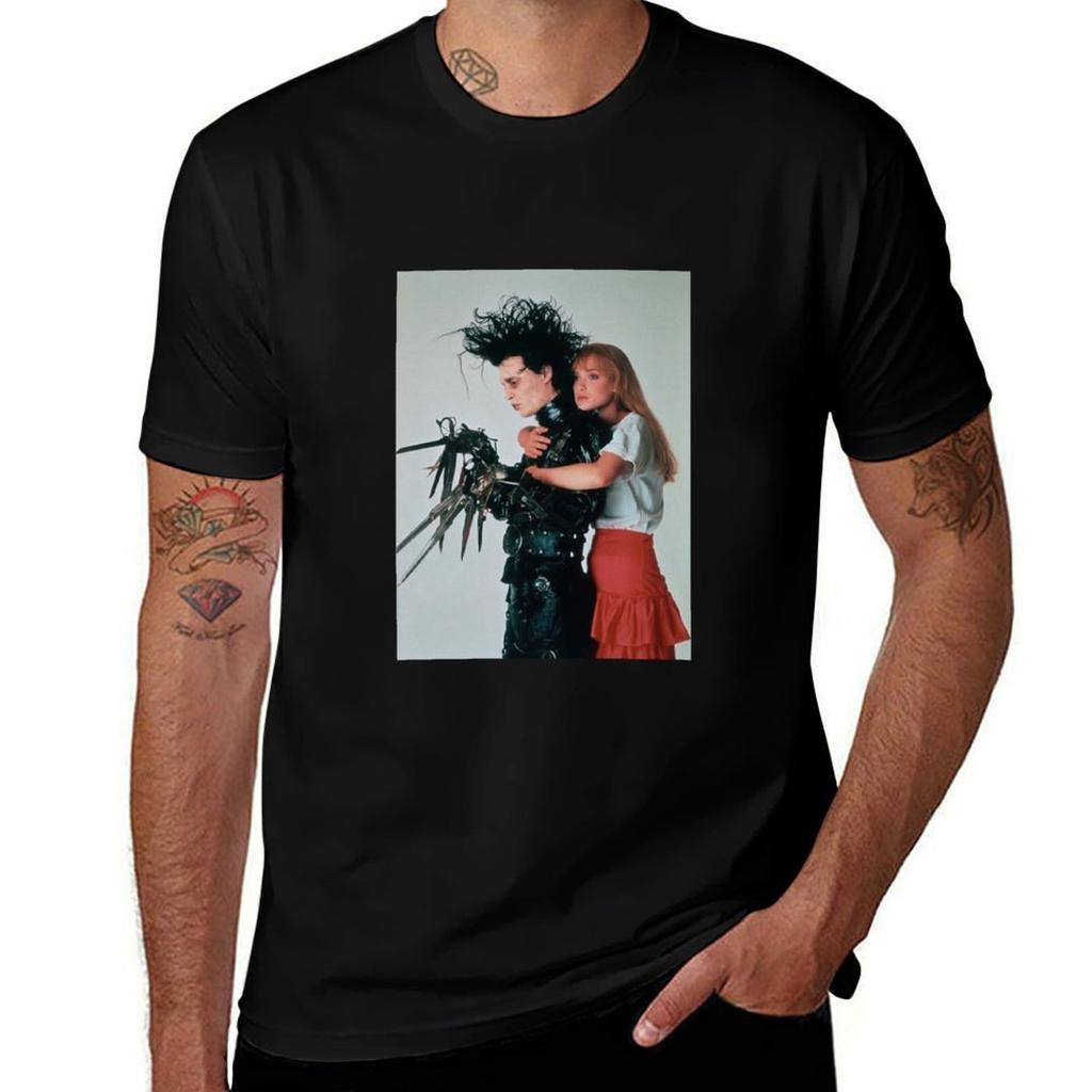 Edward Scissorhands Tshirt Active Sports Short Sleeve Cotton Shirt