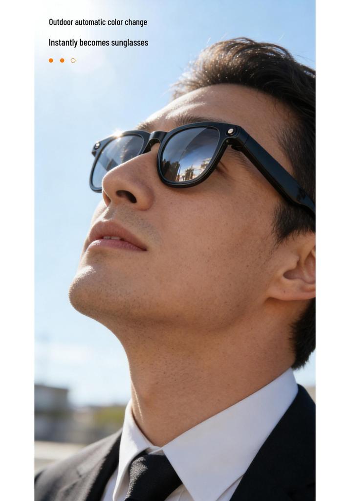 JS02PRO Smart AI Bluetooth Glasses: 12MP Camera, Video Recording, Translation, Object Recognition, Calls, Music.