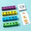 English Card English Word Spelling Toy Wooden Multi Letter Spelling Block Kindergarten