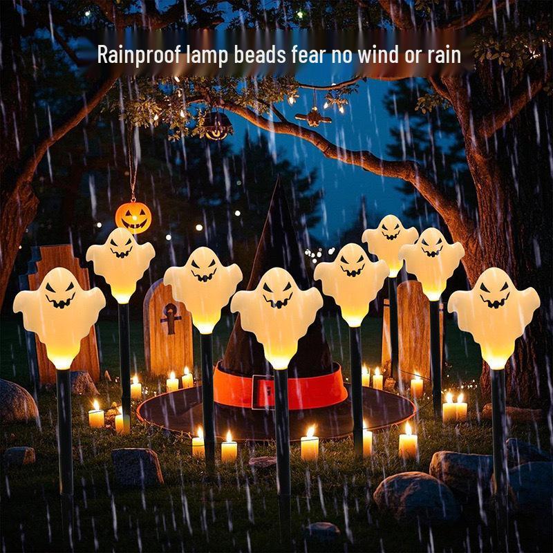 Solar LED Halloween Pumpkin Lantern for Outdoor Garden - Waterproof Decoration