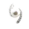 [I9827] - Silver Pendant 'Sissi' Ivory Silvered (rhodium-plated) - 22x13 Mm