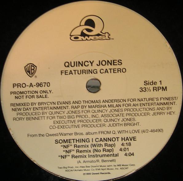 12-дюймовая пластинка QUINCY JONES, CATERO - Something I Cannot Have PROA9670 Qwest Records 1999 США Рэп и хип-хоп/R&B Б/У