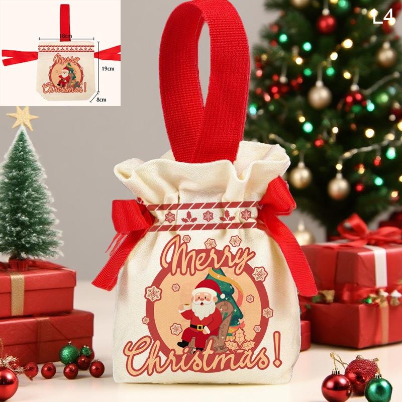 1Pc Christmas Gift Bag Cartoon Apple Candy Packaging Box Party Supplies Christmas Gift Wrapping Boxes Candy Storage Bags