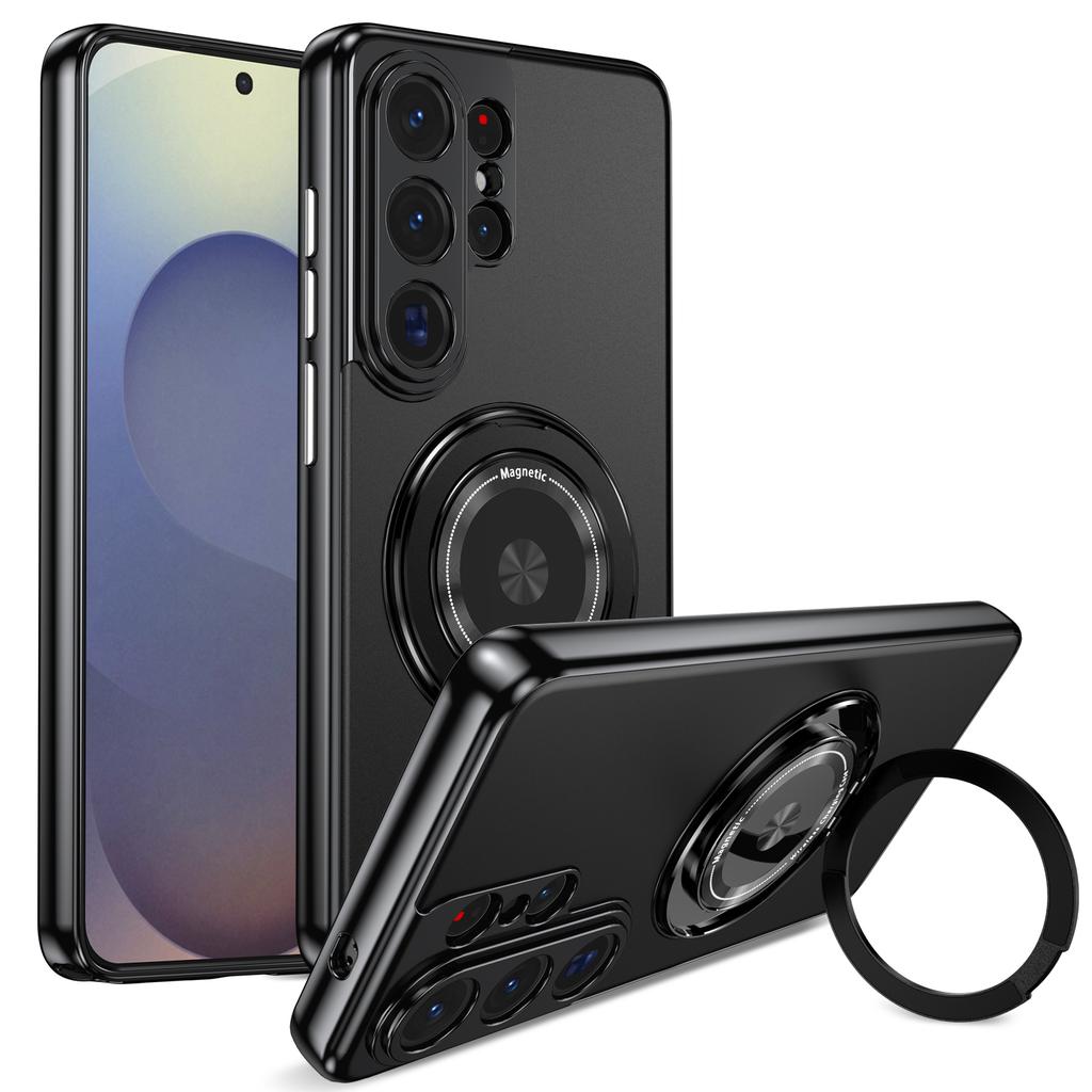 Металлический чехол-подставка с вращением на 360° для Samsung Galaxy S26 Ultra S26+ Plus 5G, магнитная крышка с защитой объектива камеры