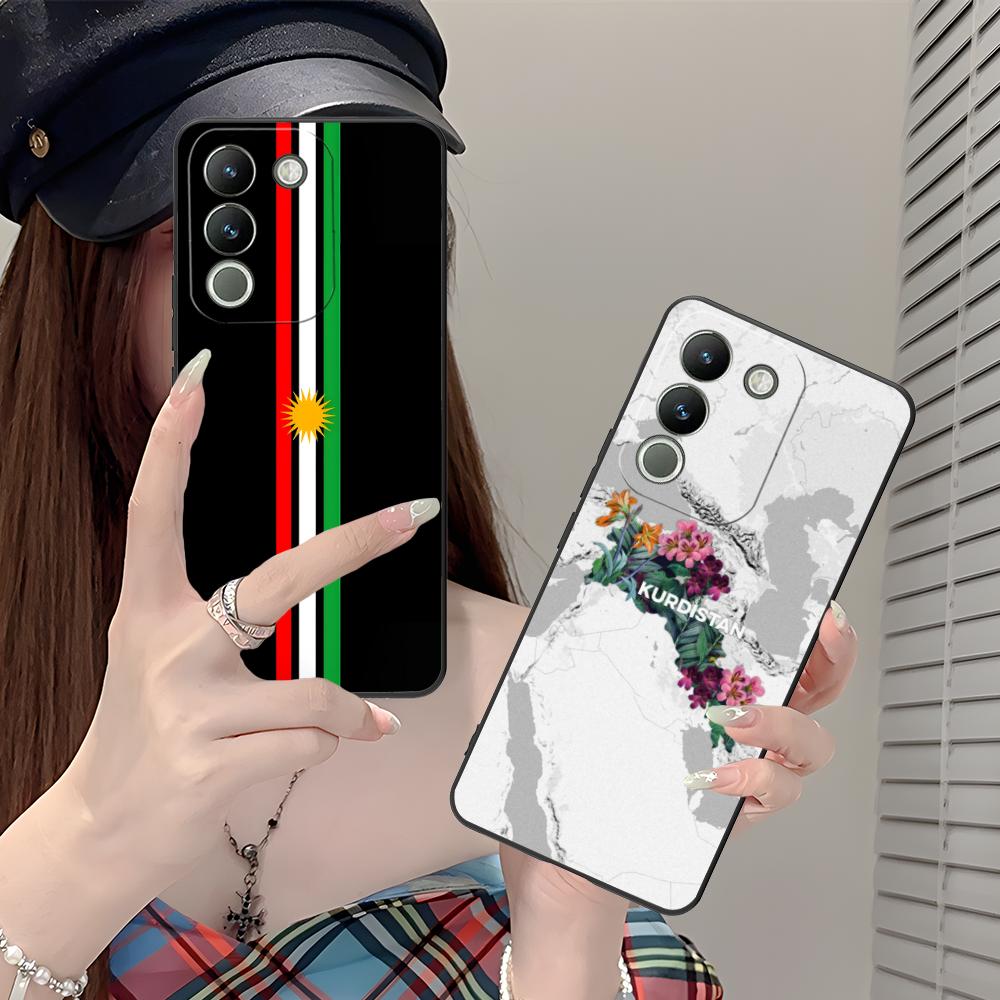 Матовая TPU чехол-накладка с флагом Курдистана для VIVO Y77 76 75 74 73 72 58 56 55 51 50 38 36 Y19 Y18 Y03 Y01 5G Цветная обложка