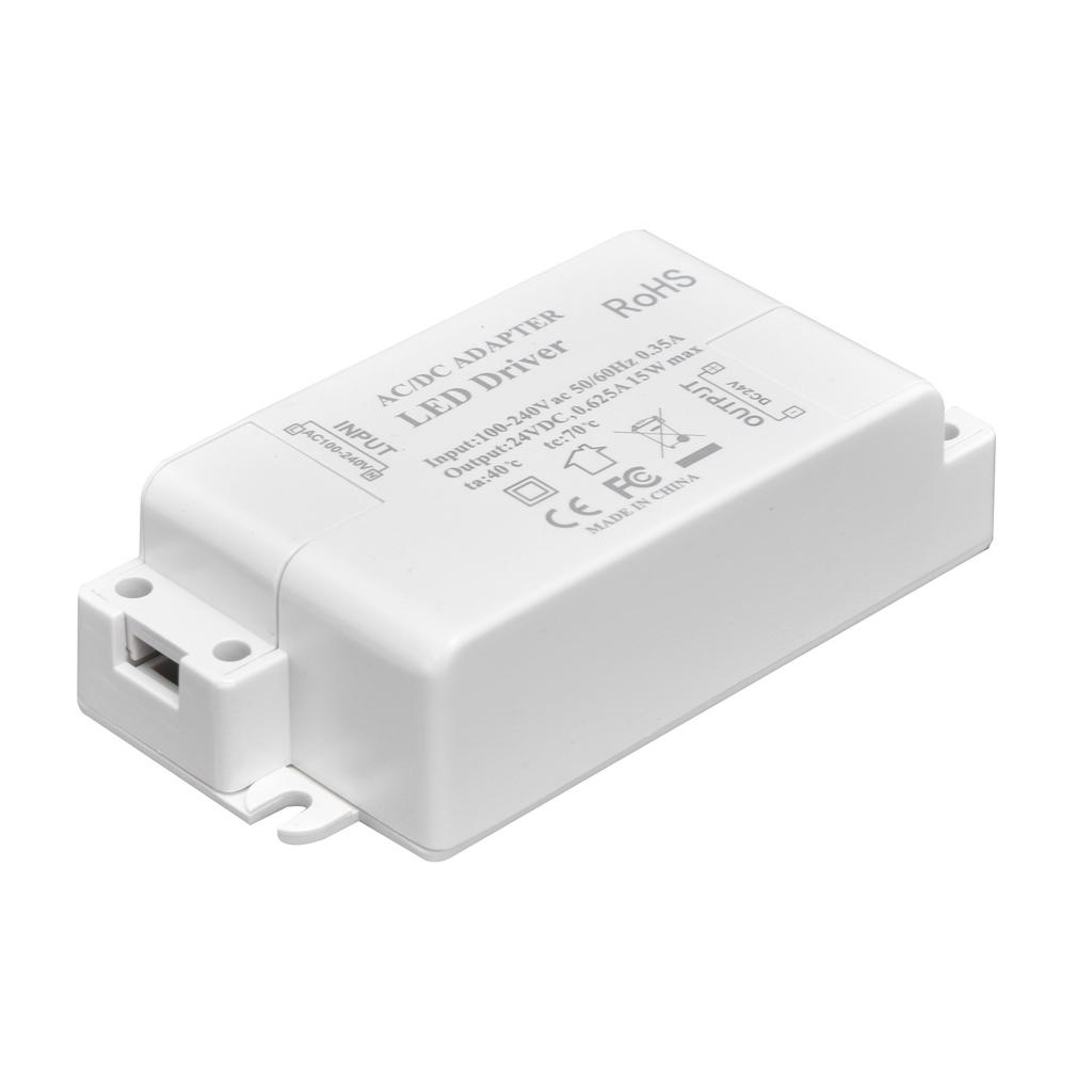LED Driver DC24V 0.625A 15W DIY Lamp Low Voltage LED Driver Transformer AC 100‑240V
