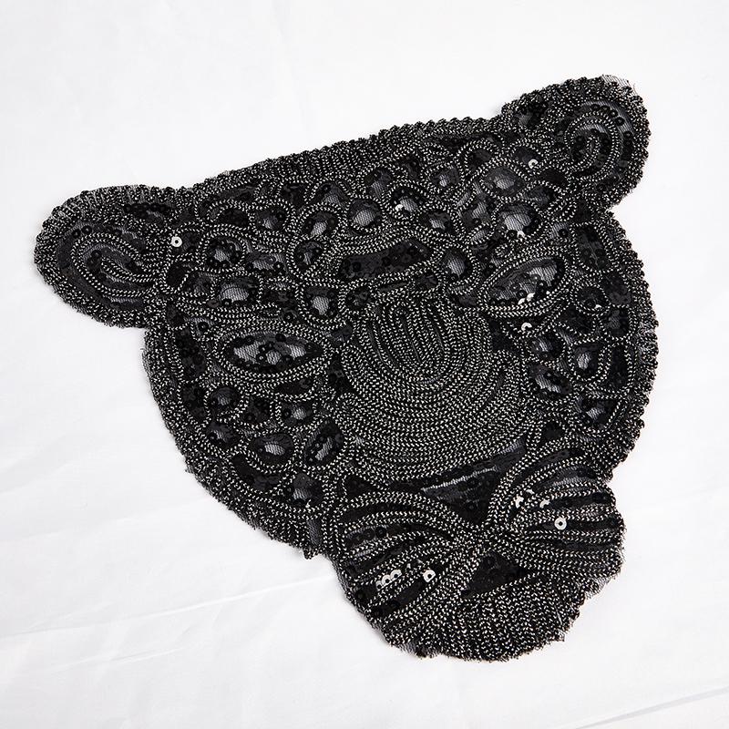 Leopard Patches For Clothing Black Sequin Diy Accessories For Clothes Badge