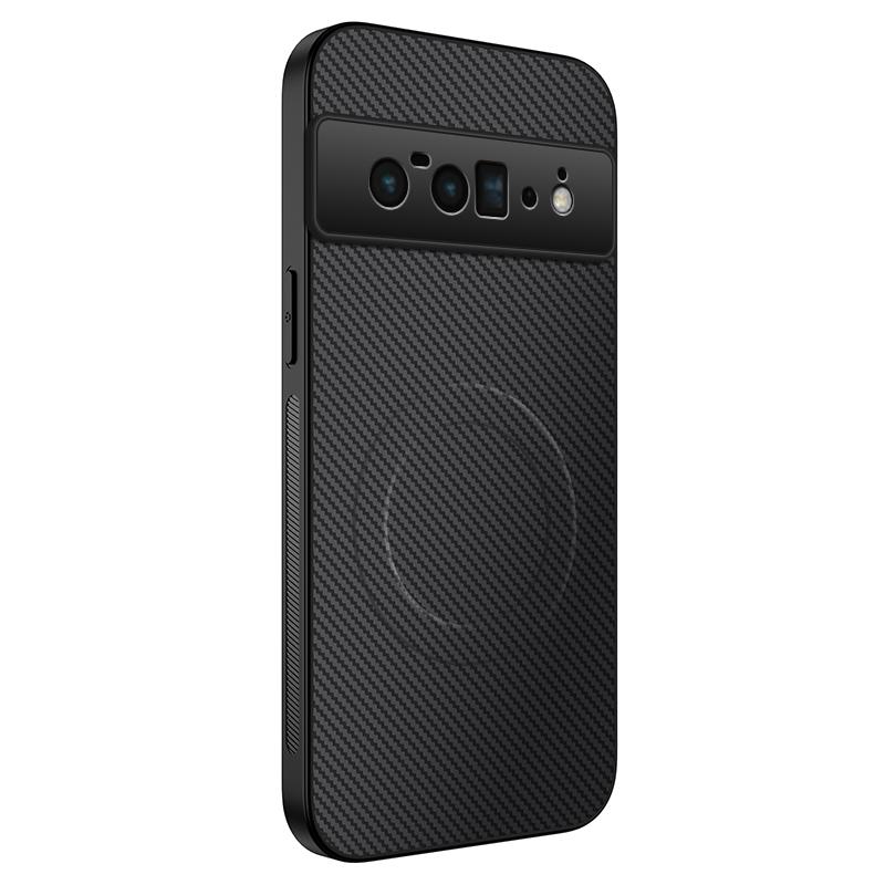 New Fashion Magnetic Shockproof Phone Case For Google Pixel 6 Pro 6A 7 7A 8 Pro 8A 9 9A 9 Pro XL Luxury Carbon Fiber Black Cover