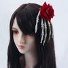 Cloth Ghost Claw Hair Clip Flower Halloween Headwear Skeleton Hand Rose Hairpin  Children