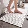 Bathroom Shower Pad with Drain Holes 3D Grid Texture Bathtub Gasket Anti-Slip Protection for Shower Bath Toilet Crack-Resistant Bathtub Mat